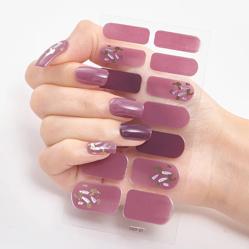 20 Vibrant Colors Nail Wraps Full Cover Nail Stickers for a Unique Nail Art Look