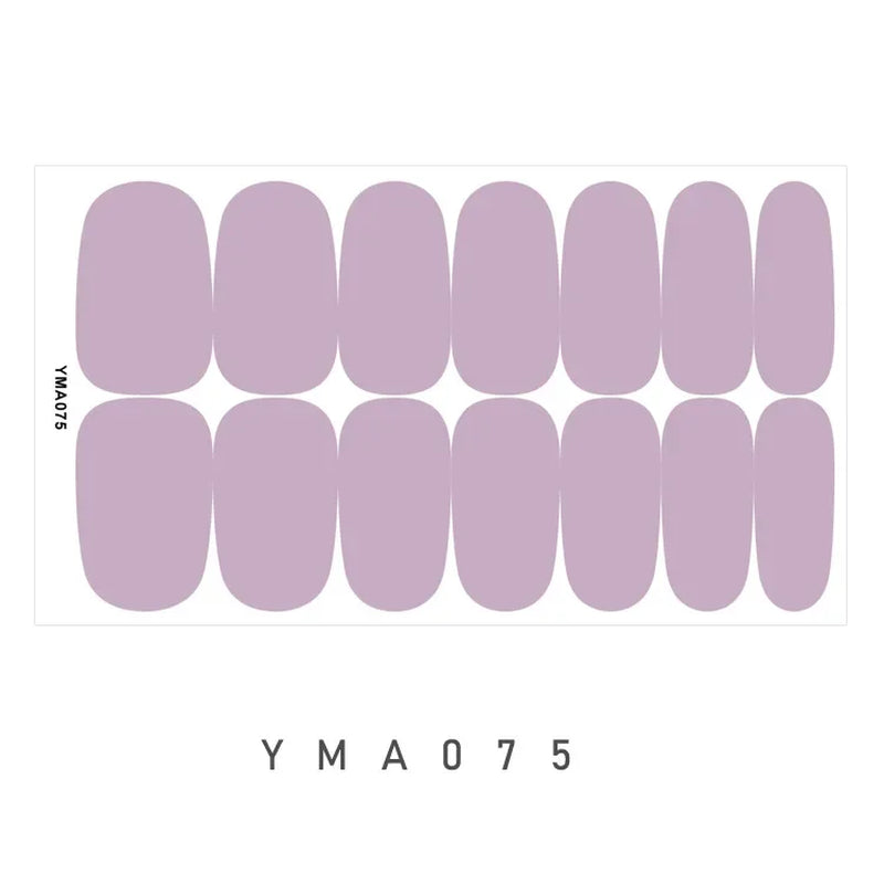 20 Vibrant Colors Nail Wraps Full Cover Nail Stickers for a Unique Nail Art Look