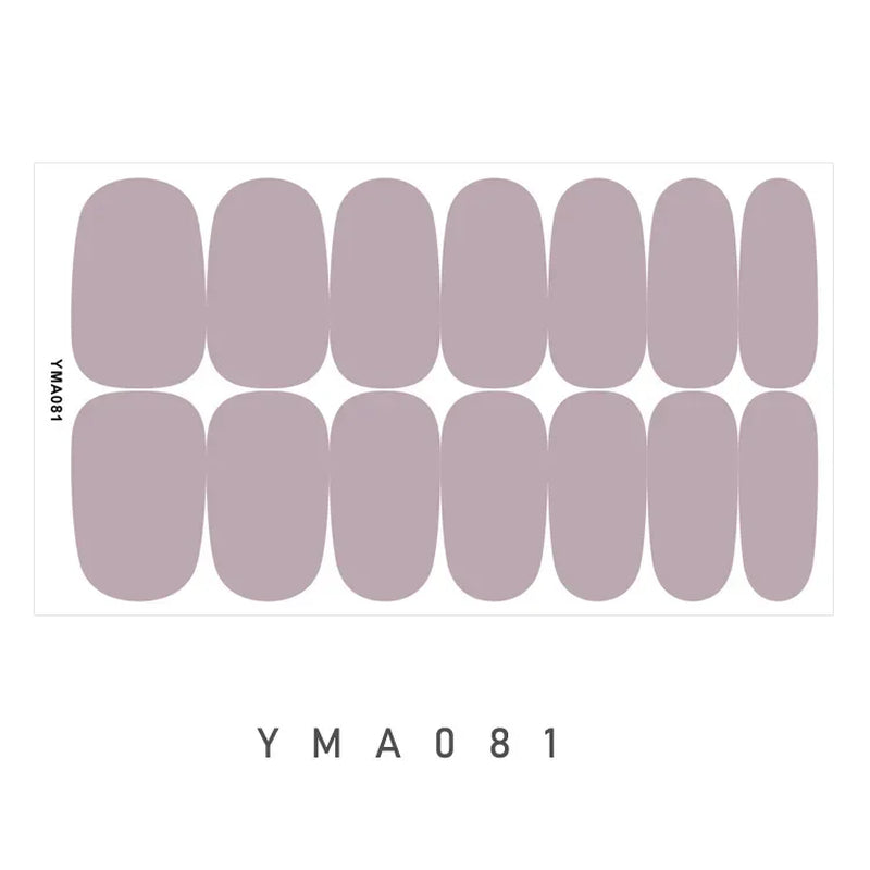 20 Vibrant Colors Nail Wraps Full Cover Nail Stickers for a Unique Nail Art Look
