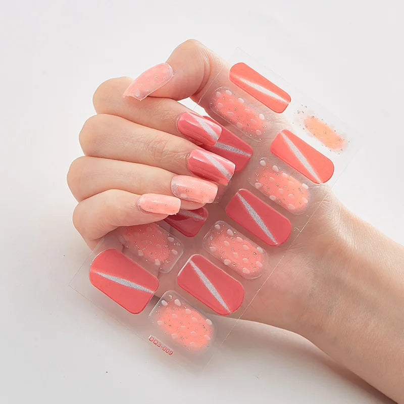 20 Vibrant Colors Nail Wraps Full Cover Nail Stickers for a Unique Nail Art Look