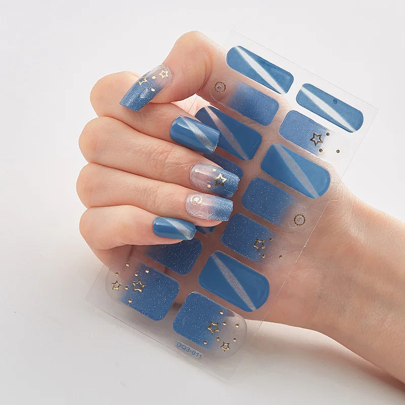 20 Vibrant Colors Nail Wraps Full Cover Nail Stickers for a Unique Nail Art Look