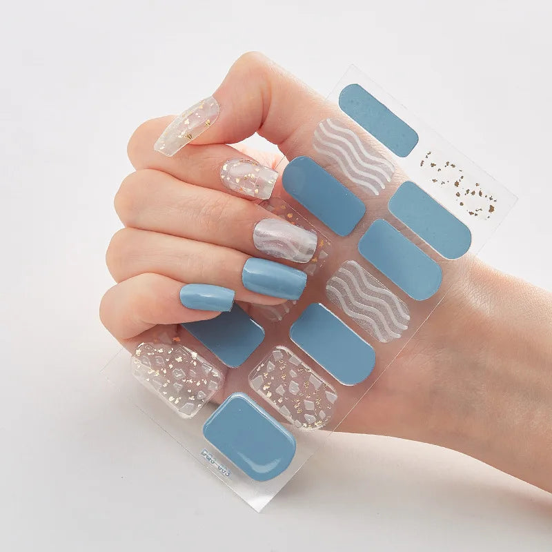20 Vibrant Colors Nail Wraps Full Cover Nail Stickers for a Unique Nail Art Look