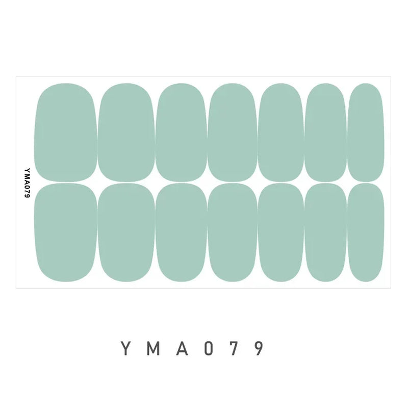 20 Vibrant Colors Nail Wraps Full Cover Nail Stickers for a Unique Nail Art Look
