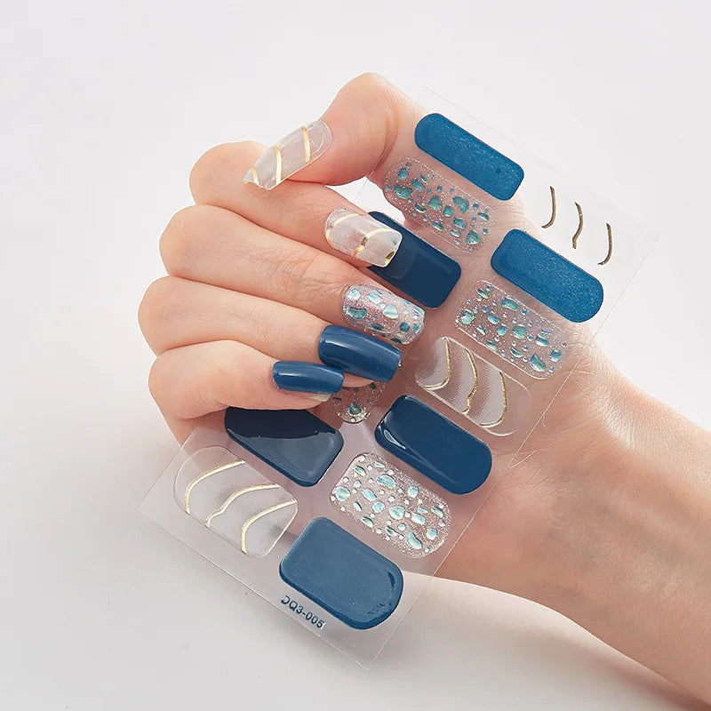 20 Vibrant Colors Nail Wraps Full Cover Nail Stickers for a Unique Nail Art Look