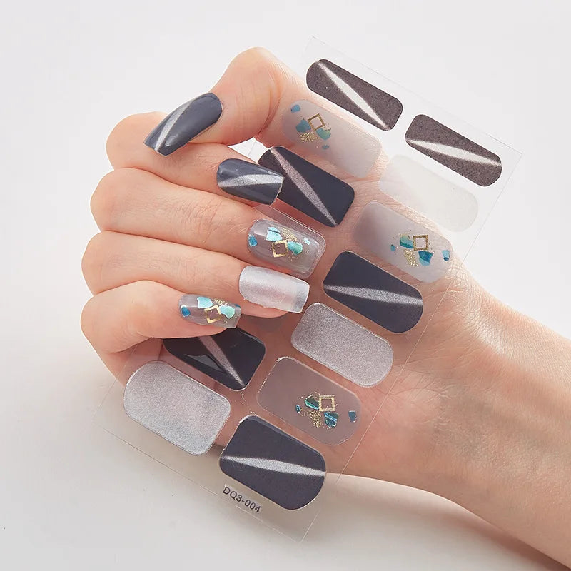 20 Vibrant Colors Nail Wraps Full Cover Nail Stickers for a Unique Nail Art Look