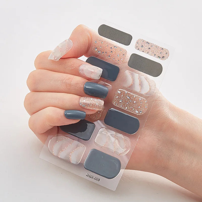 20 Vibrant Colors Nail Wraps Full Cover Nail Stickers for a Unique Nail Art Look
