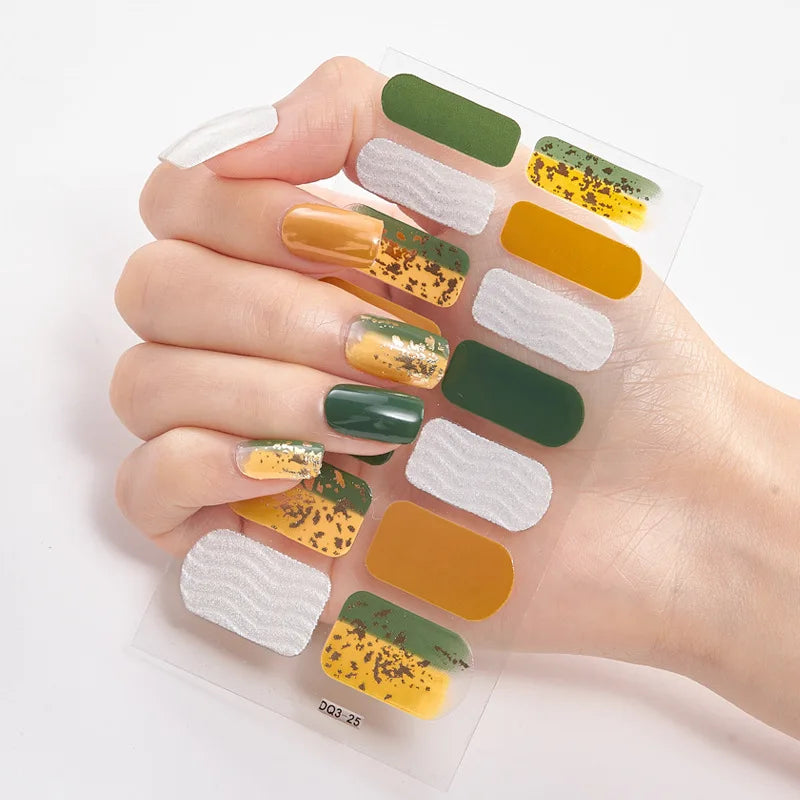 20 Vibrant Colors Nail Wraps Full Cover Nail Stickers for a Unique Nail Art Look