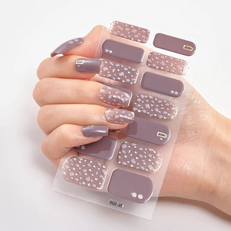 20 Vibrant Colors Nail Wraps Full Cover Nail Stickers for a Unique Nail Art Look