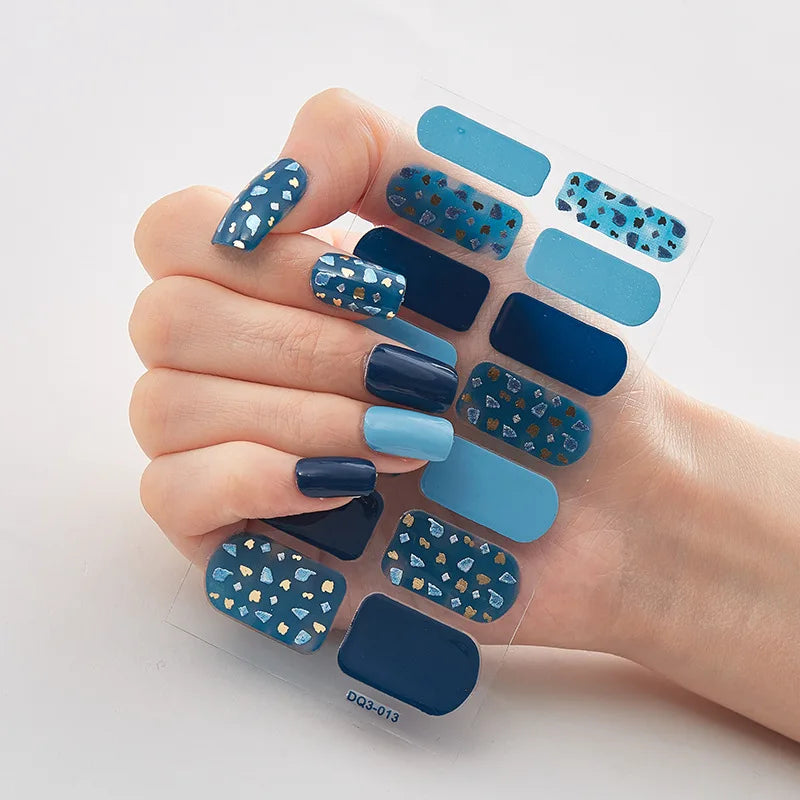 20 Vibrant Colors Nail Wraps Full Cover Nail Stickers for a Unique Nail Art Look