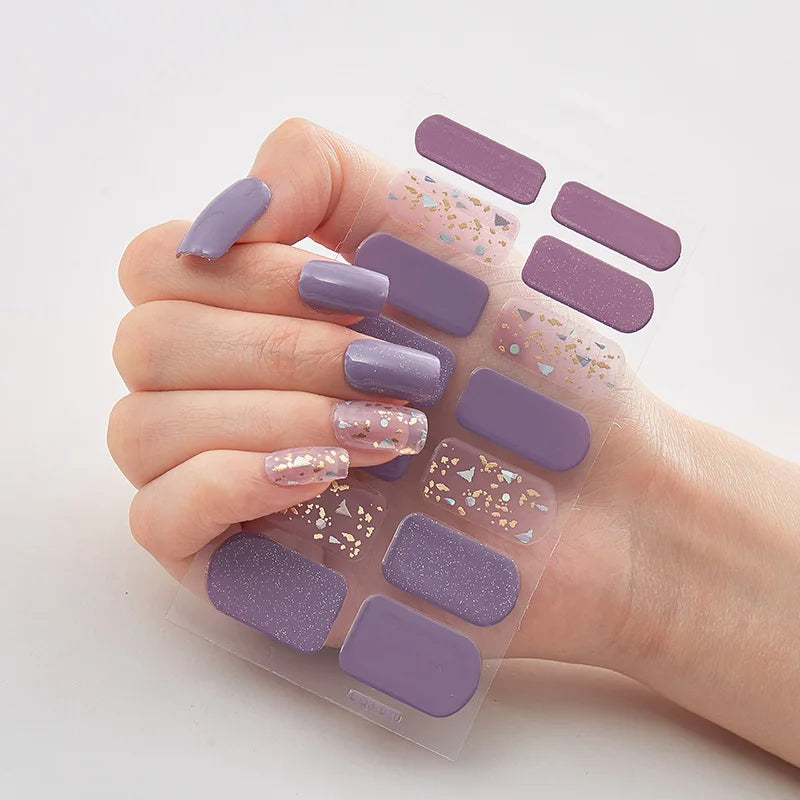 20 Vibrant Colors Nail Wraps Full Cover Nail Stickers for a Unique Nail Art Look