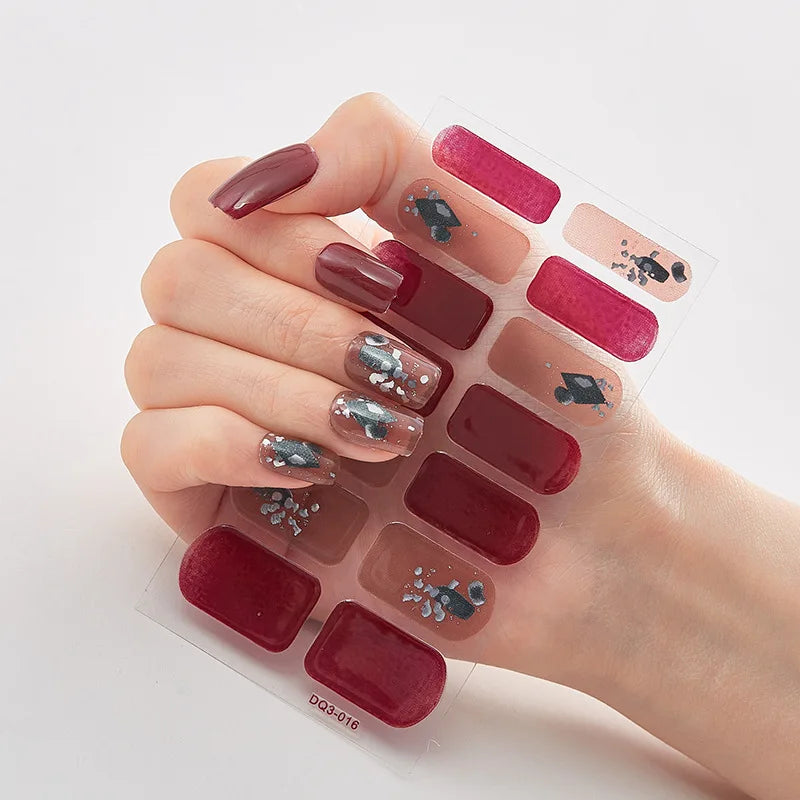 20 Vibrant Colors Nail Wraps Full Cover Nail Stickers for a Unique Nail Art Look