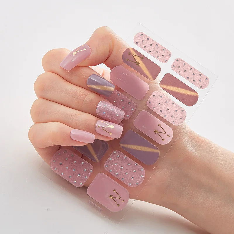 20 Vibrant Colors Nail Wraps Full Cover Nail Stickers for a Unique Nail Art Look