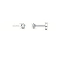 1 Paire de Boucles d’Oreilles Piercing en Acier Inoxydable avec Zircon Cubique Transparent – Clou Plat à Vis pour Tragus, Homme & Femme
