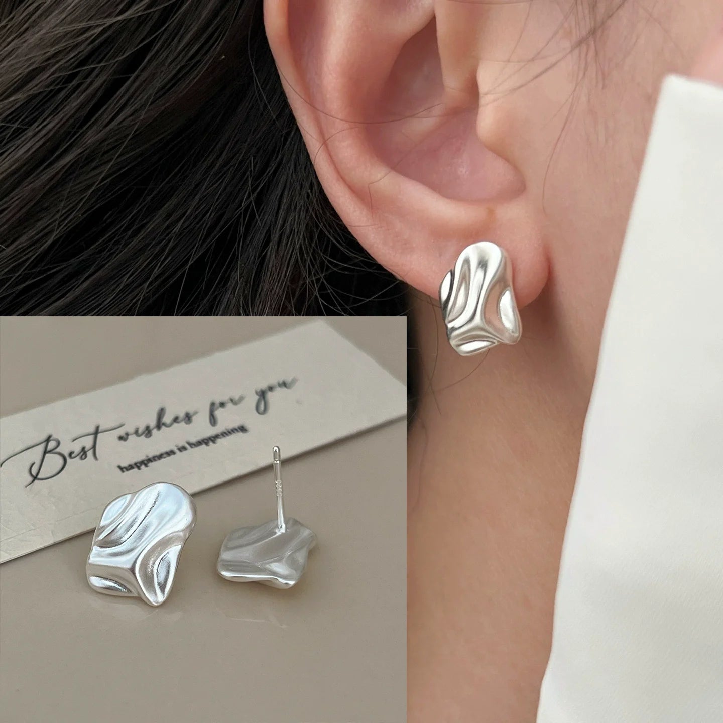 Boucles d’Oreilles Géométriques Velora – Argent 925 (Copie)
