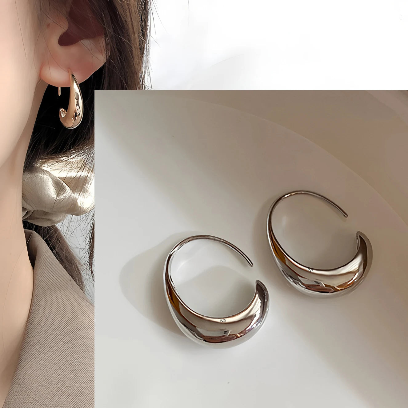 Boucles d’Oreilles Géométriques Velora – Argent 925 (Copie)
