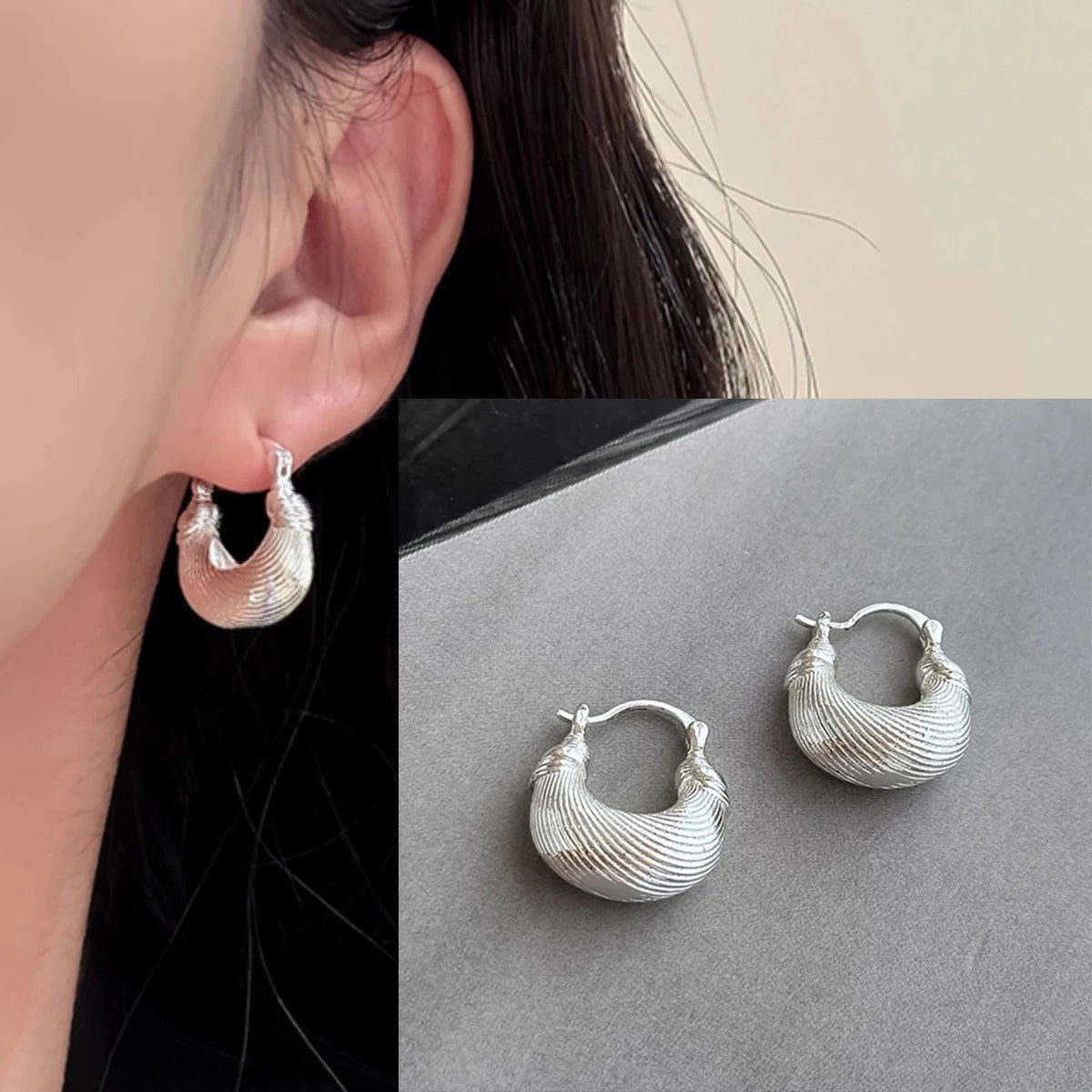Boucles d’Oreilles Géométriques Velora – Argent 925 (Copie)