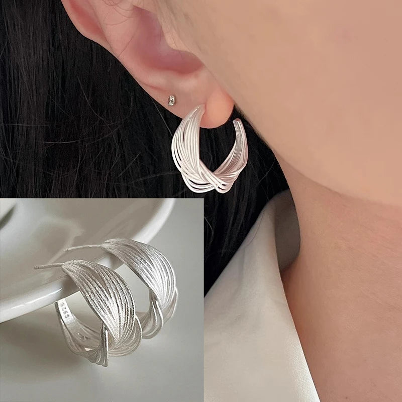 Boucles d’Oreilles Géométriques Velora – Argent 925 (Copie)