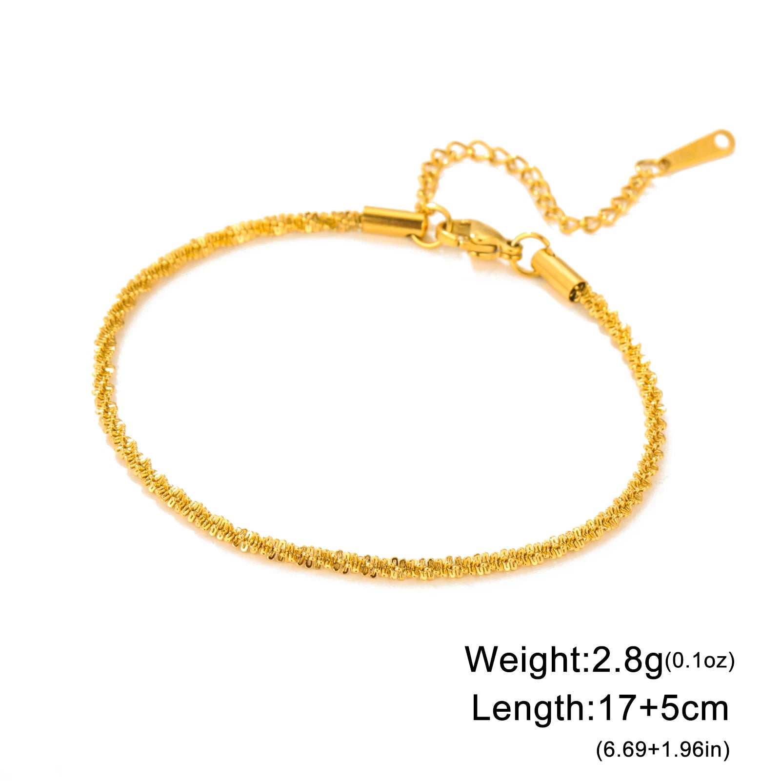 Bracelet Velora – Chaîne Dorée Twist

Bracelet moderne en acier inoxydable couleur or au design chaîne torsadée élégant. Un bijou minimaliste et tendance, parfait pour sublimer vos tenues au quotidien ou lors d’occa