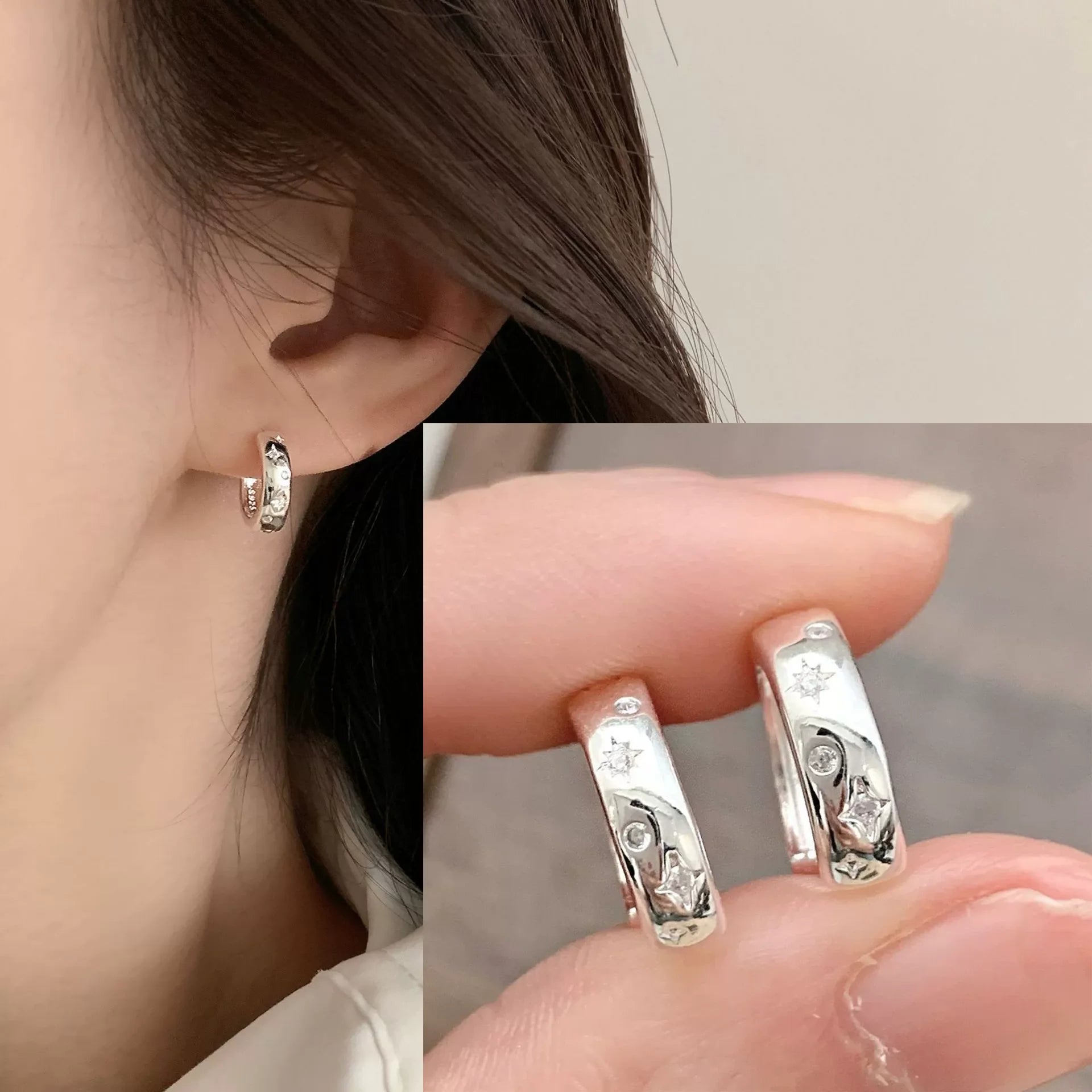 Boucles d’Oreilles Géométriques Velora – Argent 925 (Copie)