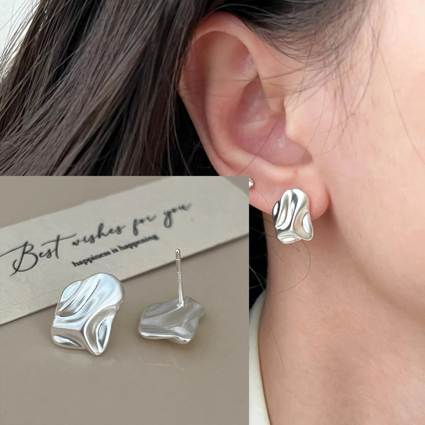 Boucles d’Oreilles Géométriques Velora – Argent 925 (Copie)