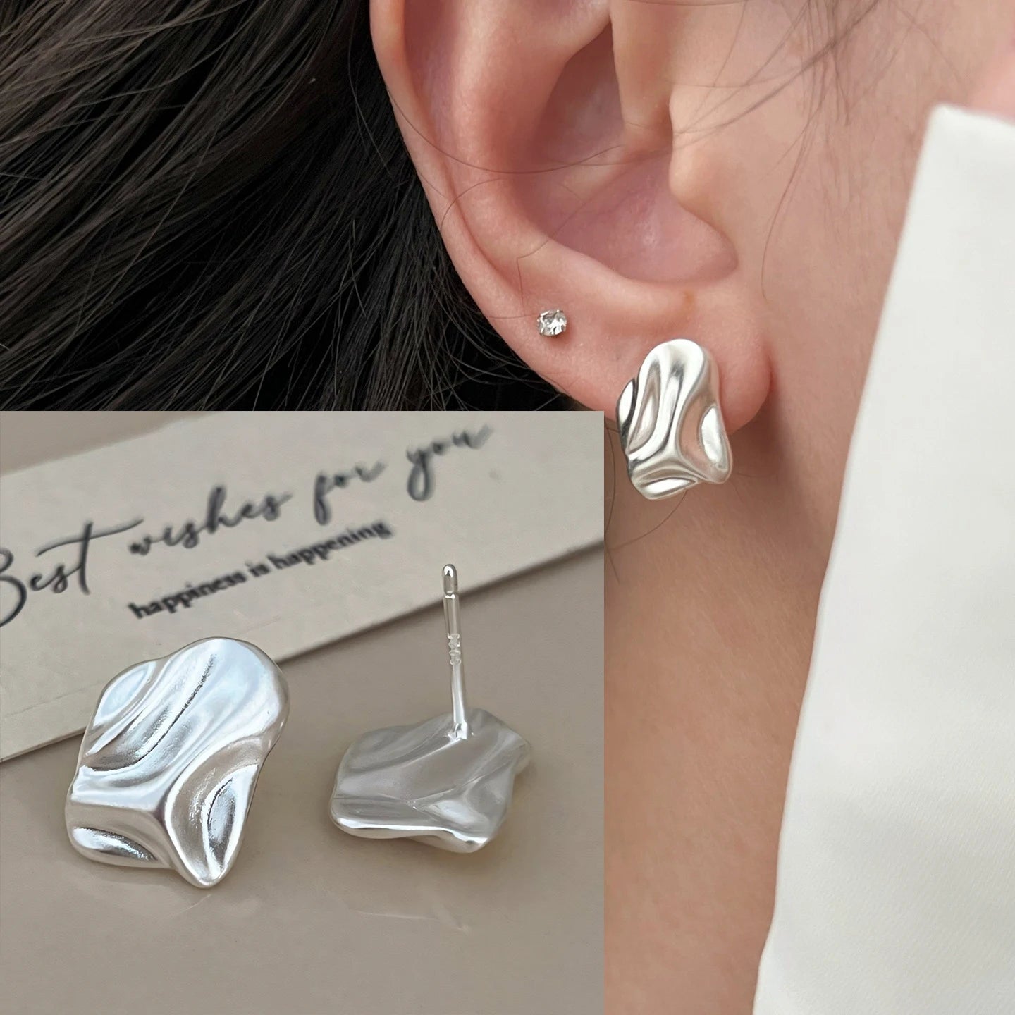 Boucles d’Oreilles Géométriques Velora – Argent 925 (Copie)