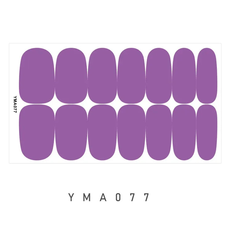 20 Vibrant Colors Nail Wraps Full Cover Nail Stickers for a Unique Nail Art Look