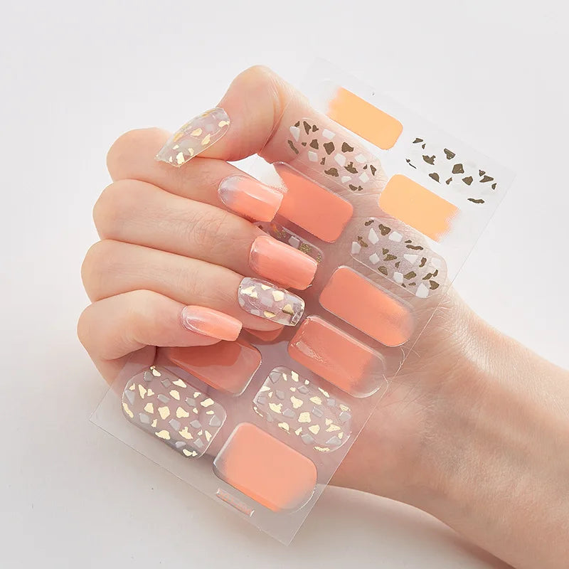 20 Vibrant Colors Nail Wraps Full Cover Nail Stickers for a Unique Nail Art Look