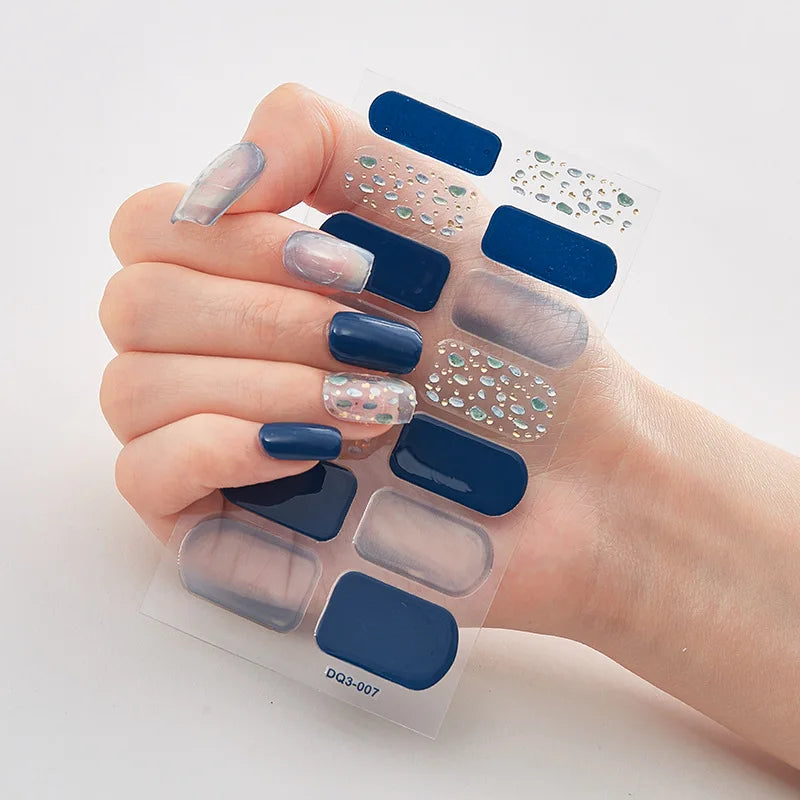 20 Vibrant Colors Nail Wraps Full Cover Nail Stickers for a Unique Nail Art Look