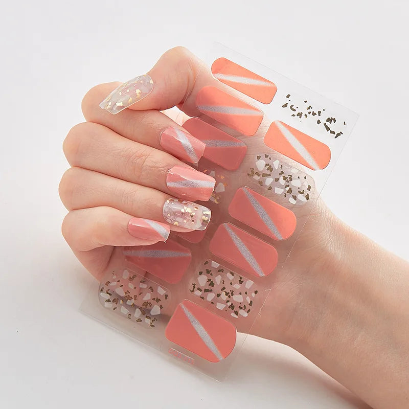 20 Vibrant Colors Nail Wraps Full Cover Nail Stickers for a Unique Nail Art Look