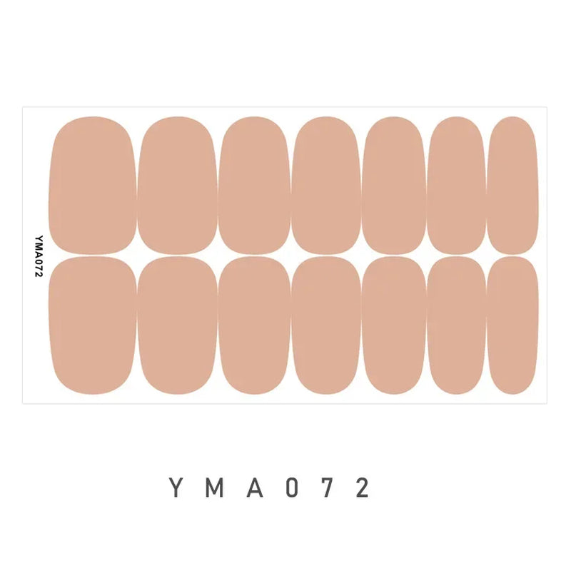 20 Vibrant Colors Nail Wraps Full Cover Nail Stickers for a Unique Nail Art Look