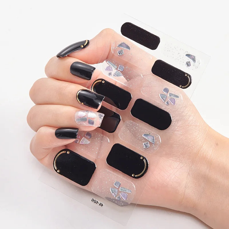 20 Vibrant Colors Nail Wraps Full Cover Nail Stickers for a Unique Nail Art Look
